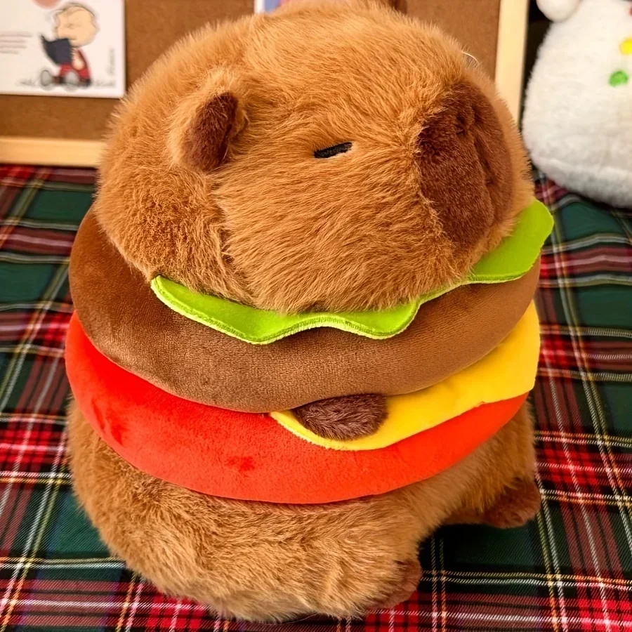 Capybara Plush ของเล่นรูปร่าง 20 ซม.7.87 นิ้วแฮมเบอร์เกอร์,Capibara Plush ของเล่นรูปร่างแฮมเบอร์เกอร์,วันหยุดที่ดีที่สุดของขวัญ