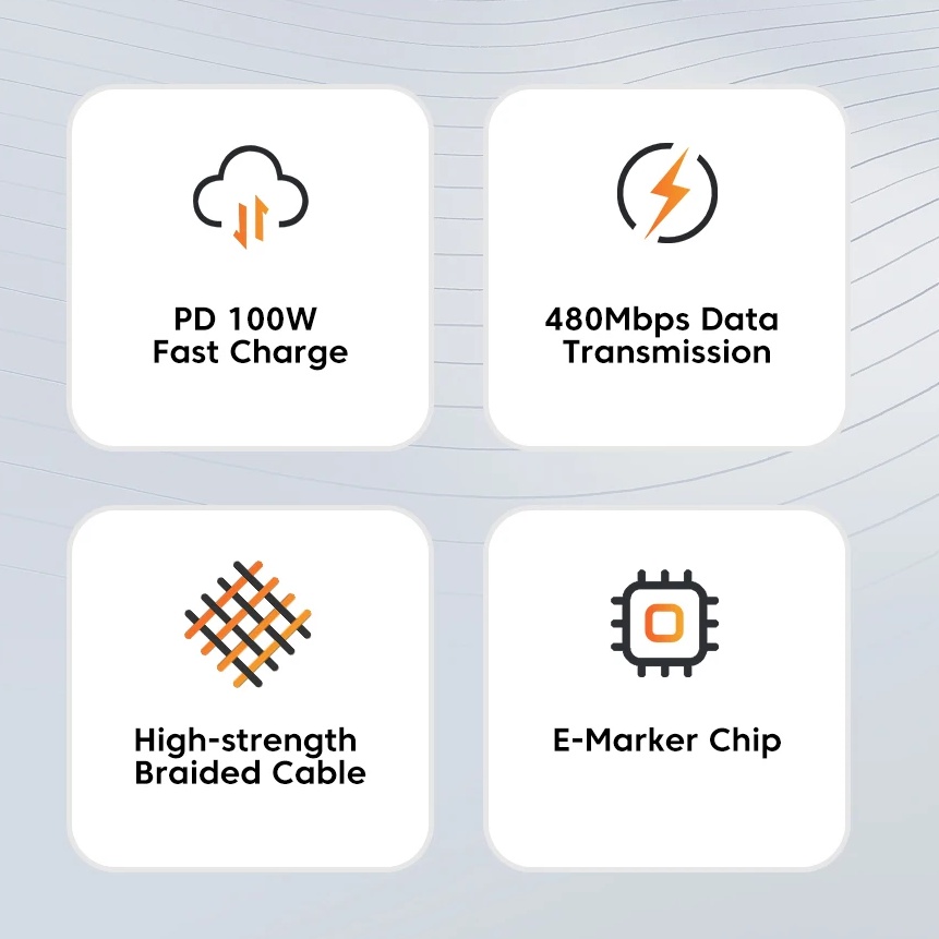 100W 1m/2m/0.5m Type C to Type C Cable PD 3.0 Quick Charge Fast Charging USB C to Type C for iPhone 15 Macbook Samsung Xiaomi