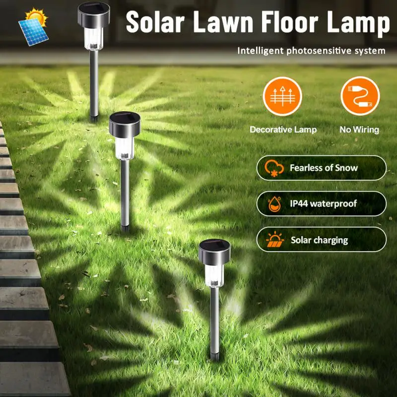 Solar-Rasenlampe für den Außenbereich, Gartenleuchten, solarbetrieben, wasserdicht, Landschaftspfad im Freien für Hof, Hinterhof, Rasen, Terrasse, dekorativ