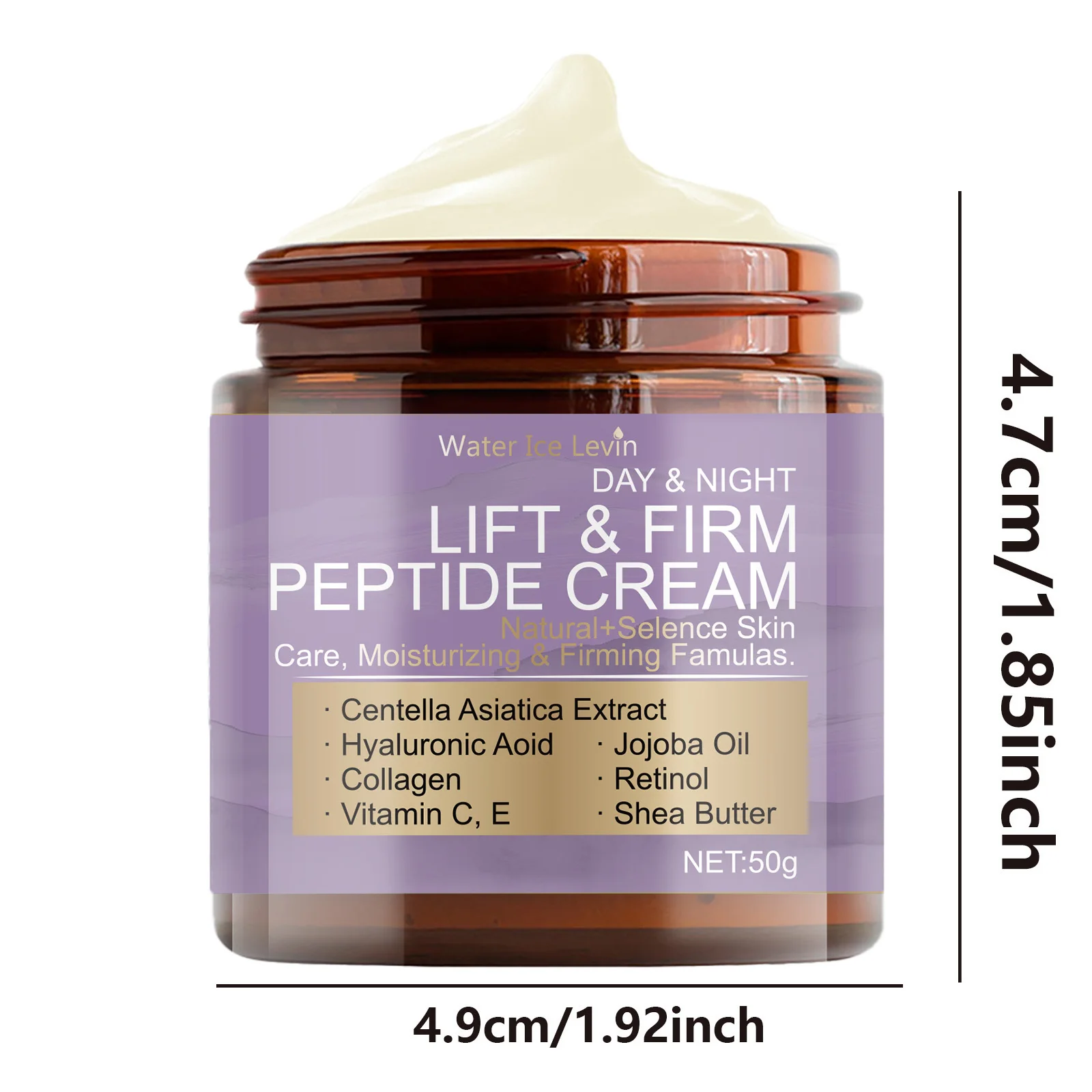Crema potente de día y noche con péptido reafirmante, crema iluminadora e hidratante para el renovación de la piel, crema hidratante facial antienvejecimiento