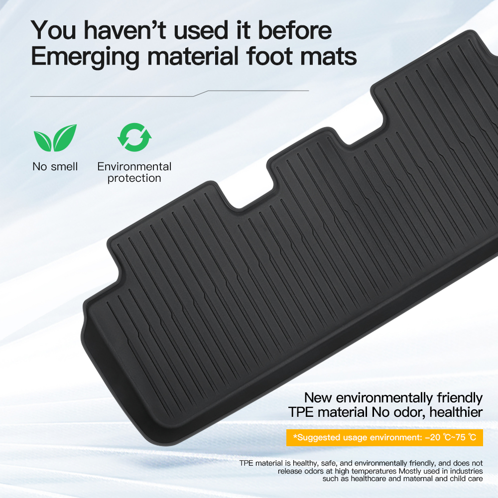 YZ For Tesla Floor Mat Model Y 2021-2025 Model 3 Highland Car Trunk Mat Luggage Mat TPE waterproof Anti-Slip Set Floor Liner Mat