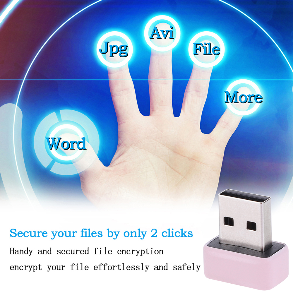 USB-Fingerabdruckleser für Windows 7/8/10/11 Hallo Sicherheitsschlüssel-Dongle FIDO U2F Biometrischer Scanner Vorhängeschloss für PC Laptop