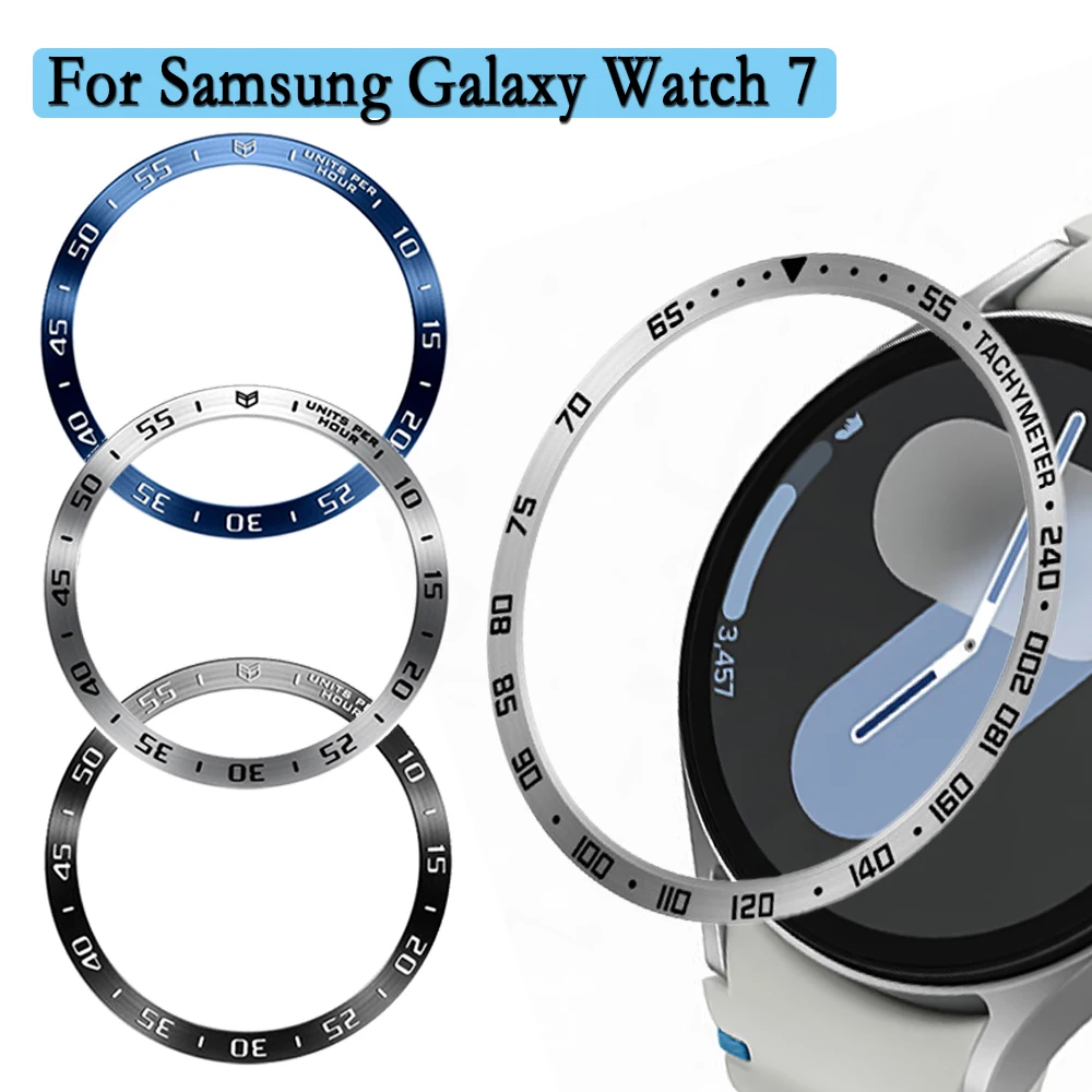 Anillos de bisel de Metal para Samsung Galaxy Watch 7, 40/44mm, protección de bisel de acero inoxidable, caja de reloj, accesorios de decoración de anillo