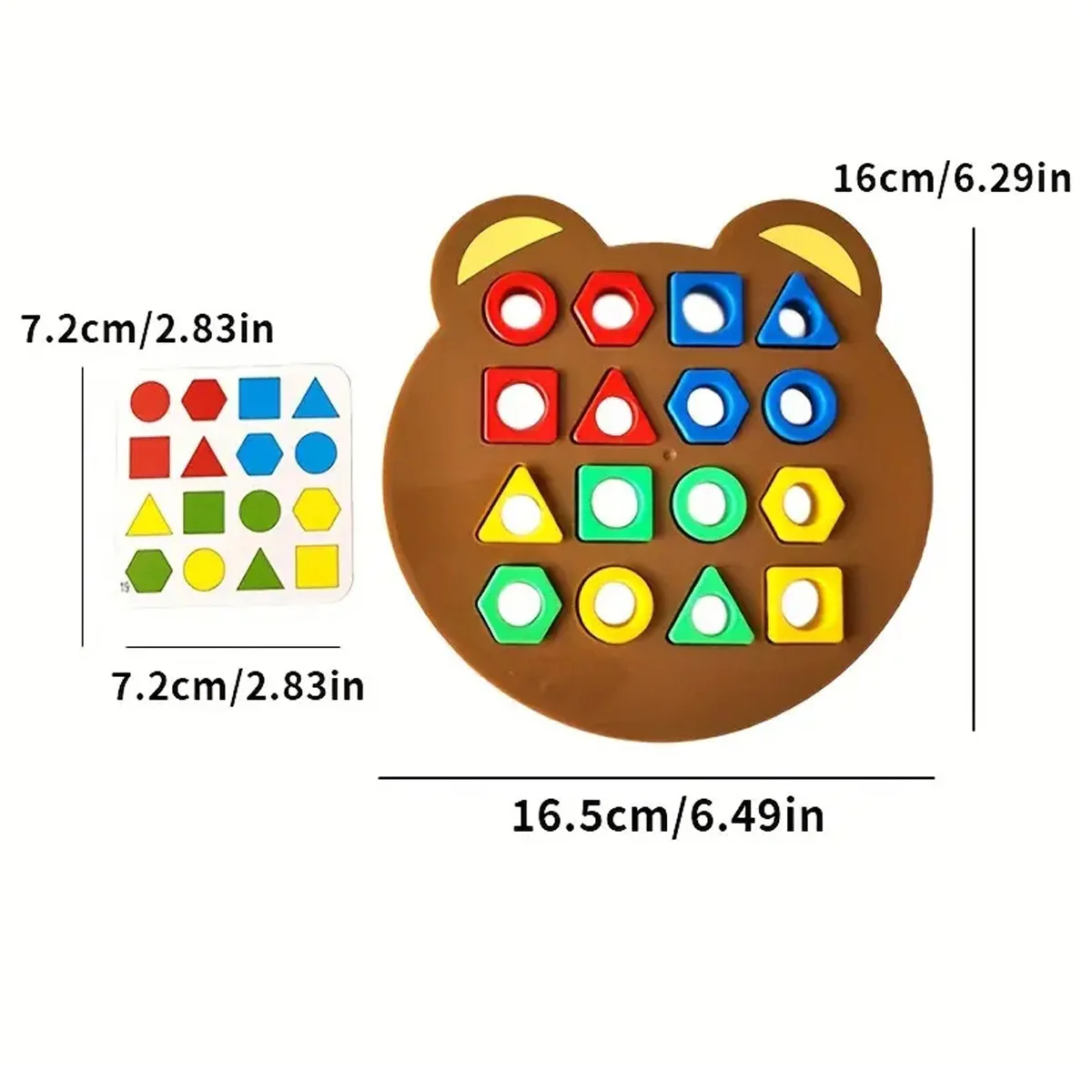 1 Set Little Bear Geometry Matching Puzzle Puzzle Education Block Parent Child Interactive Board Game