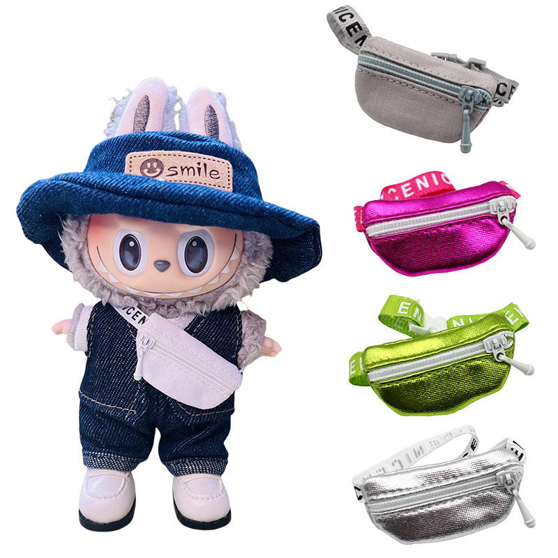 17 см/15 см сумка через плечо Labubu, милые 1/6 1/8 1/12 куклы BJD, поясные сумки «сделай сам», V1 V2, аксессуары для кукол Labubu Idol, поясная сумка, подарок
