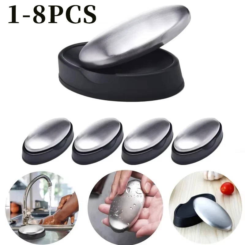 Nova lavadora de mãos oval 304 aço inoxidável desodorante sabão metal para desodorização limpeza ferramentas cozinha e remoção odor
