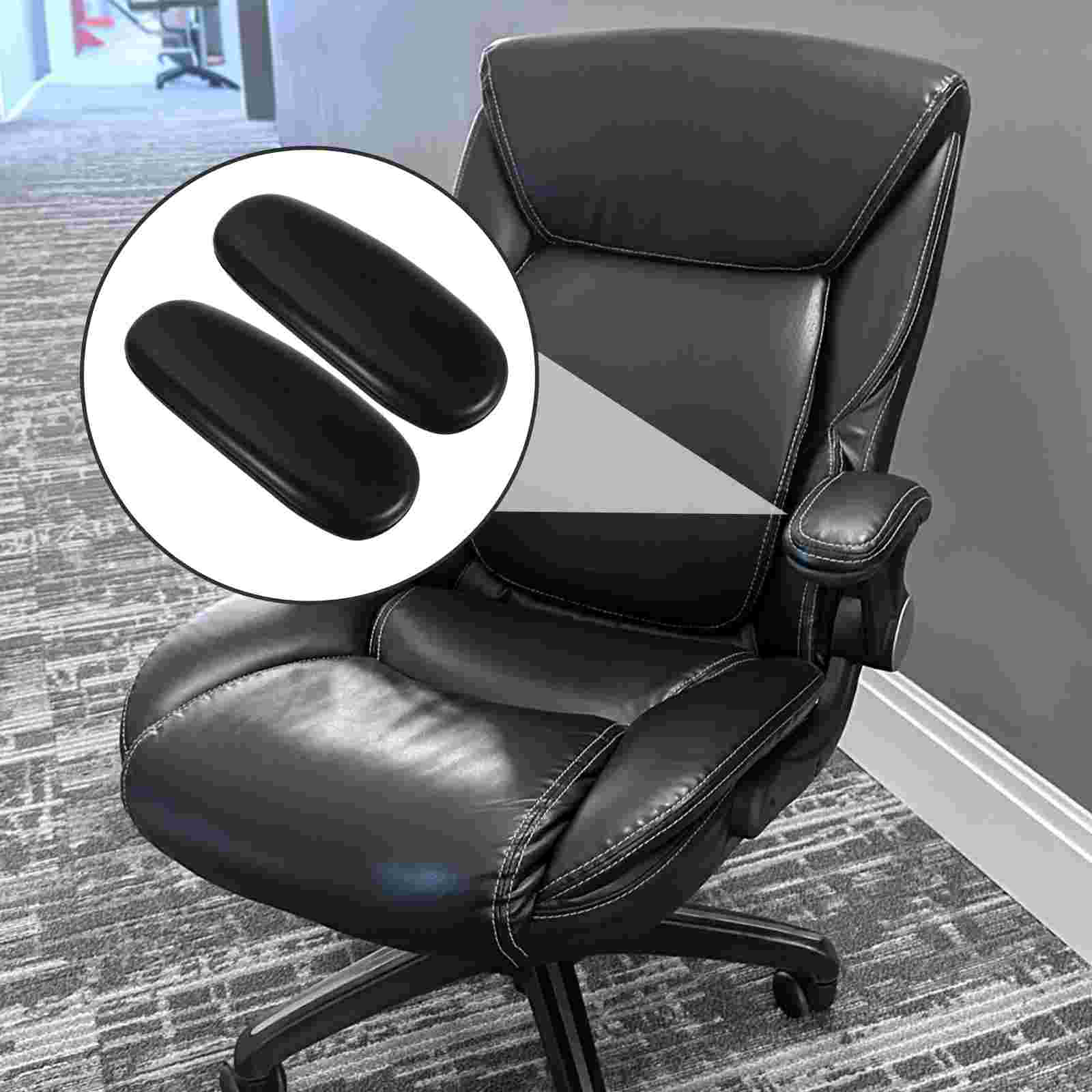  Office Chair Armrests Gaming Wheelchair Handle Replacement Accessories Chairs Pads Revolving Pu Covers