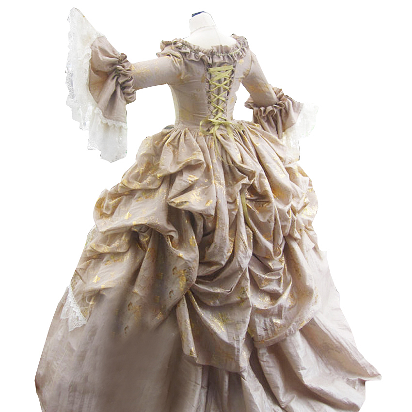 18th Century ผู้หญิง Marie Antoinette ชุดยาว Victorian Rococo Gowns ย้อนหลังโรงละครเสื้อผ้า