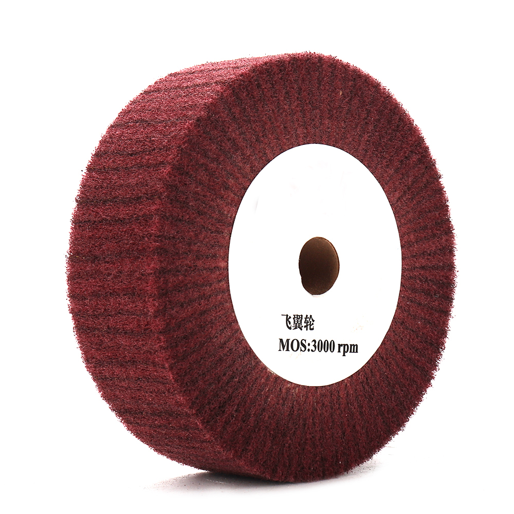 100/125/150/200/250/300mm Non-Woven Polishing Wheel Nylon Flap Brush  Wheel Metal Cleaning Rust Removal Grinding Sbrasive Tool