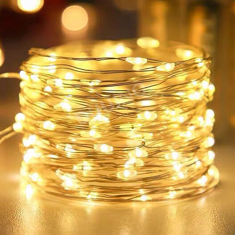 20M LED Fairy Lights String Waterproof USB Battery Copper Wire Garland Fairy Light Christmas Wedding Party Decor Lamps Lighting