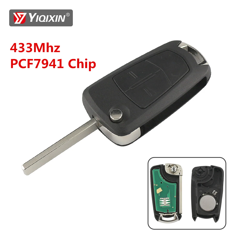 Para Opel/Vauxhall Astra H AH Corsa D Vectra C Mokka G 2004-2009 Zafira B 2005-2013 433Mhz llave a distancia de coche Chip PCF7941/7946