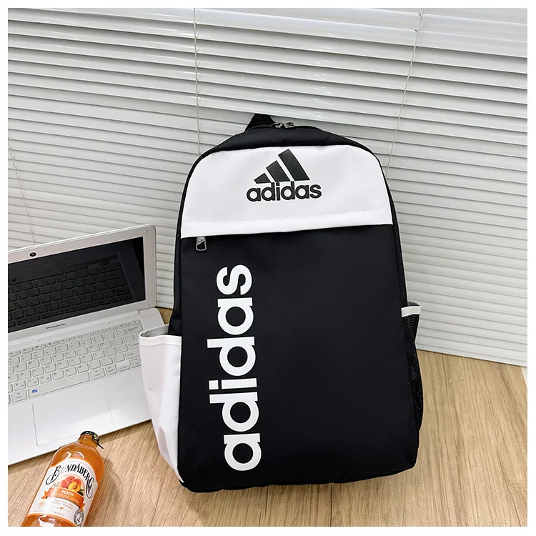 Adidas Originals Classic เสื้อโพลีเอสเตอร์ความจุขนาดใหญ่กีฬากลางแจ้งซิปปิดกระเป๋านักเรียนกระเป๋าเป้สะพายหลังกระเป๋าเป้สะพายหลัง Unisex