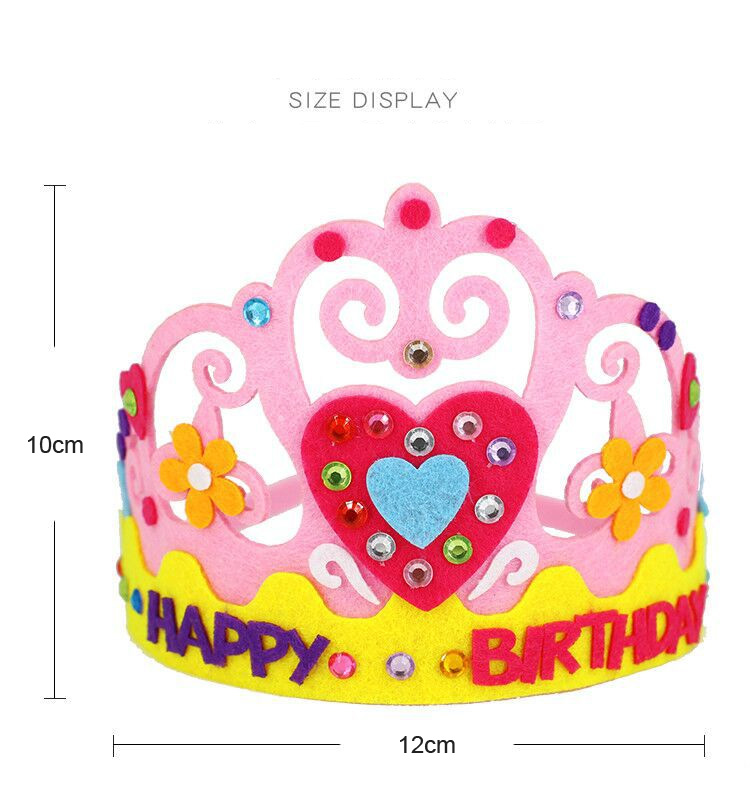 Детский головной убор ручной работы с короной, нетканый комплект для детского сада, креативная паста ручной работы, детский подарок на день рождения