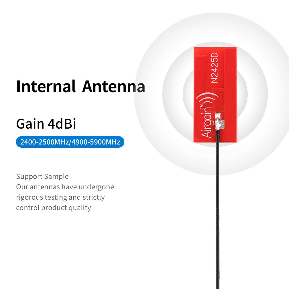 2 pz Antenna Wifi 2.4G 5.8G Dual Band FPC Built-in Scheda Morbida Wifi Bluetooth PCB Patch Guadagno Antenna 15 cm Cavo Adattatore