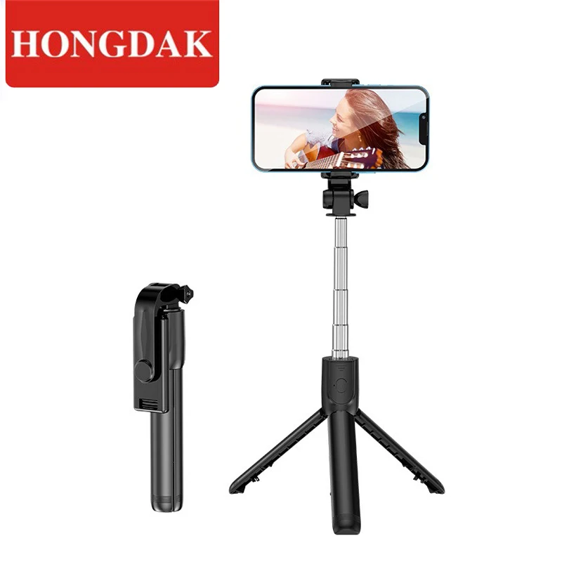 Trípode/palo Selfie para teléfono móvil con Bluetooth, control remoto inalámbrico, soporte para teléfono portátil extensible multifuncional, transmisión de vídeo en vivo