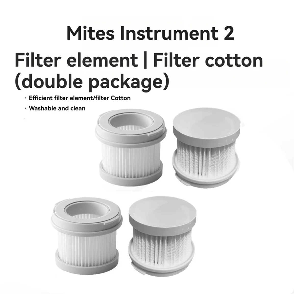 A78E-4pcs MJCMY02DY Filter Element for Xiaomi Wired Mite Remover 2 Washable Filter Element