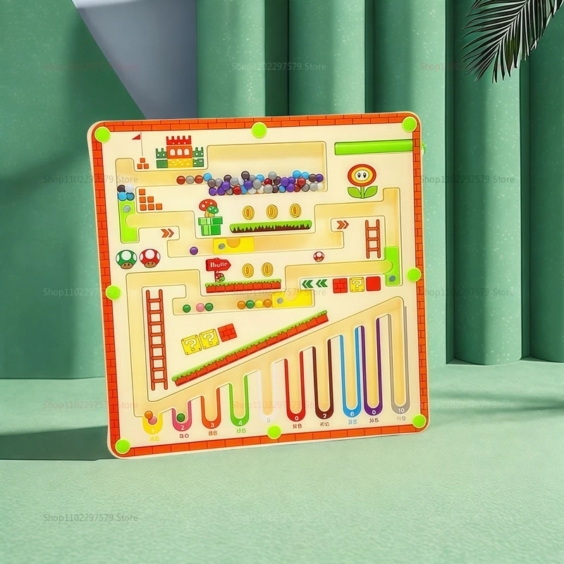 Montessori Magnetic Rolling Maze For Kids Hand Eye Coordination  Thinking Puzzle Toys For Kindergarten Learning and Development