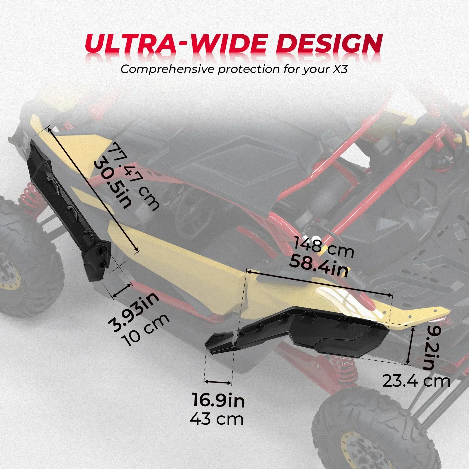 UTV Can Am マーベリック X3 1000 最大 R RR 4x4 XRC XMR XDS XRS ターボ DPS 900 HO スーパー拡張フェンダーフレア 2017-2025 715002973