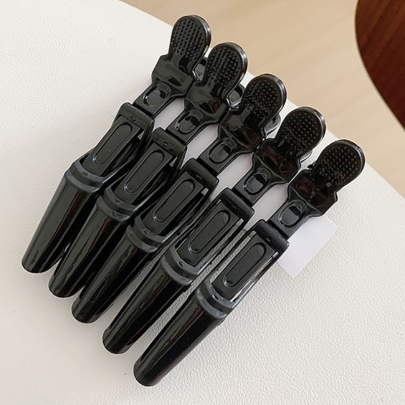 5-30 個ワニヘアクリッププラスチック滑り止めヘアピン黒ピンク耐久性のあるヘアクランプ理髪スタイリングアクセサリー女性男性