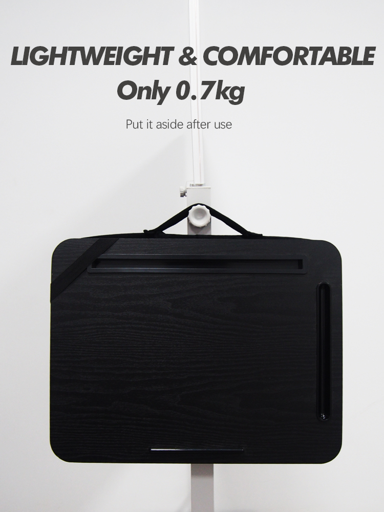 โต๊ะแล็ปท็อปแบบพกพาพร้อมช่องใส่ iPad มือถือและที่วางโทรศัพท์สําหรับเตียงโซฟารถ - โต๊ะแล็ปท็อปอเนกประสงค์สําหรับคนขี้เกียจ