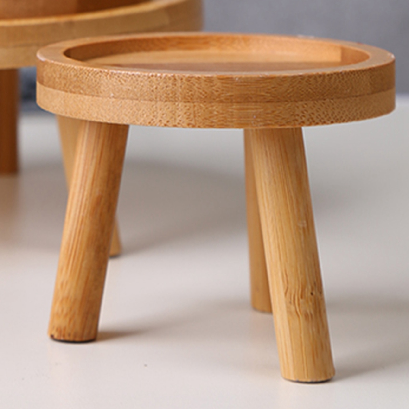 Support de plante en bois pour intérieur et extérieur, support de base de pot de fleur, tabouret haut, étagère à fleurs ronde succulente de balcon