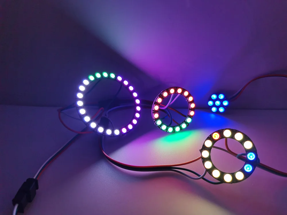 6PCS RGB LED Ring 12Bits WS2812 LEDs 5050 RGB LED Ring Lampe Licht mit Integrierte Treiber für Arduino DIY Kit