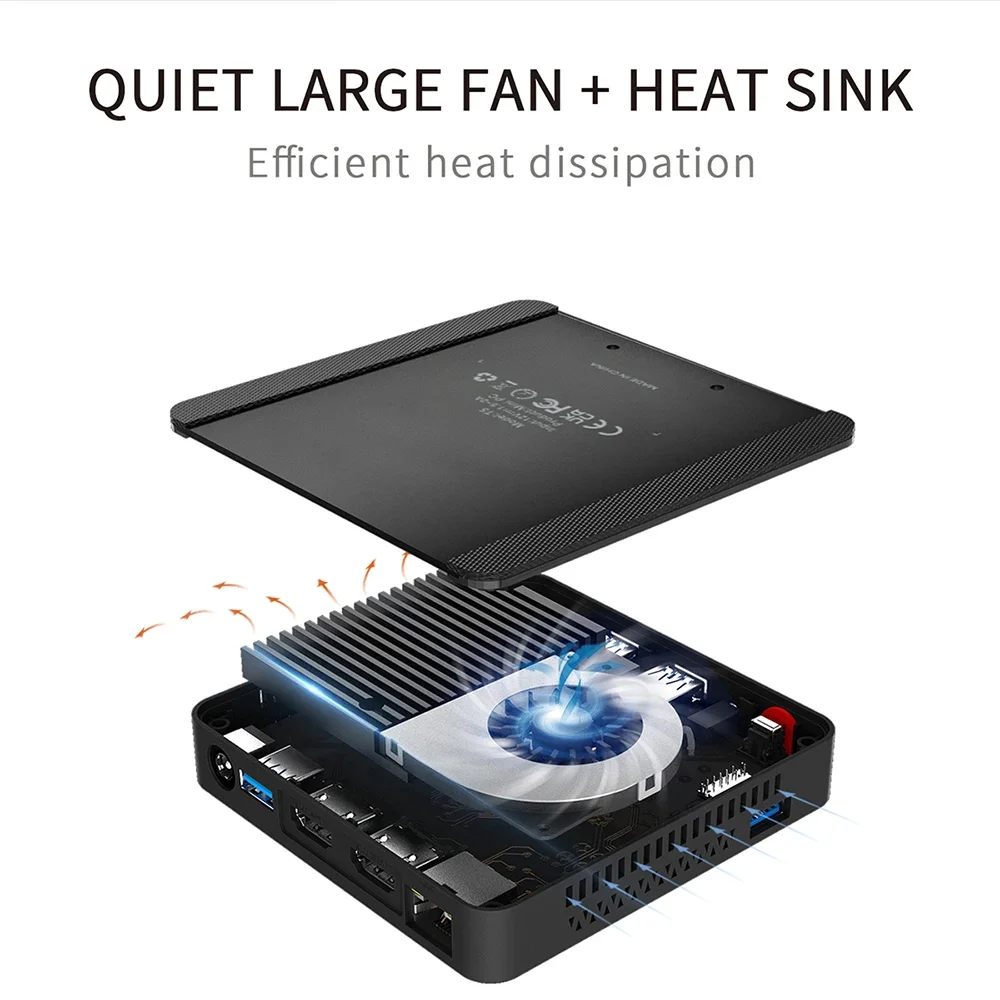 Beelink T5 MINI PC CPU Intel N4020 4GB DDR4 64GB EMMC WIFI 5 BT5.0 4K HD Dual Screen 1000M Lan Office Desktop Gamer Computer