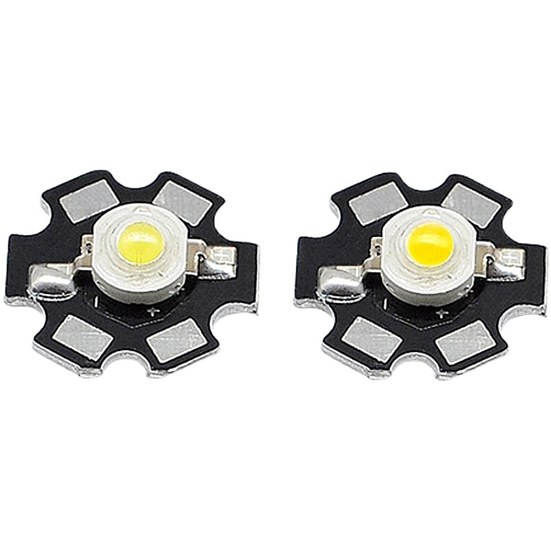 1W 3W 5W Perline LED ad alta potenza Spettro completo Bianco puro/Caldo con 20mm Black Star PCB Dissipatore di calore Substrato in alluminio Luci fai da te