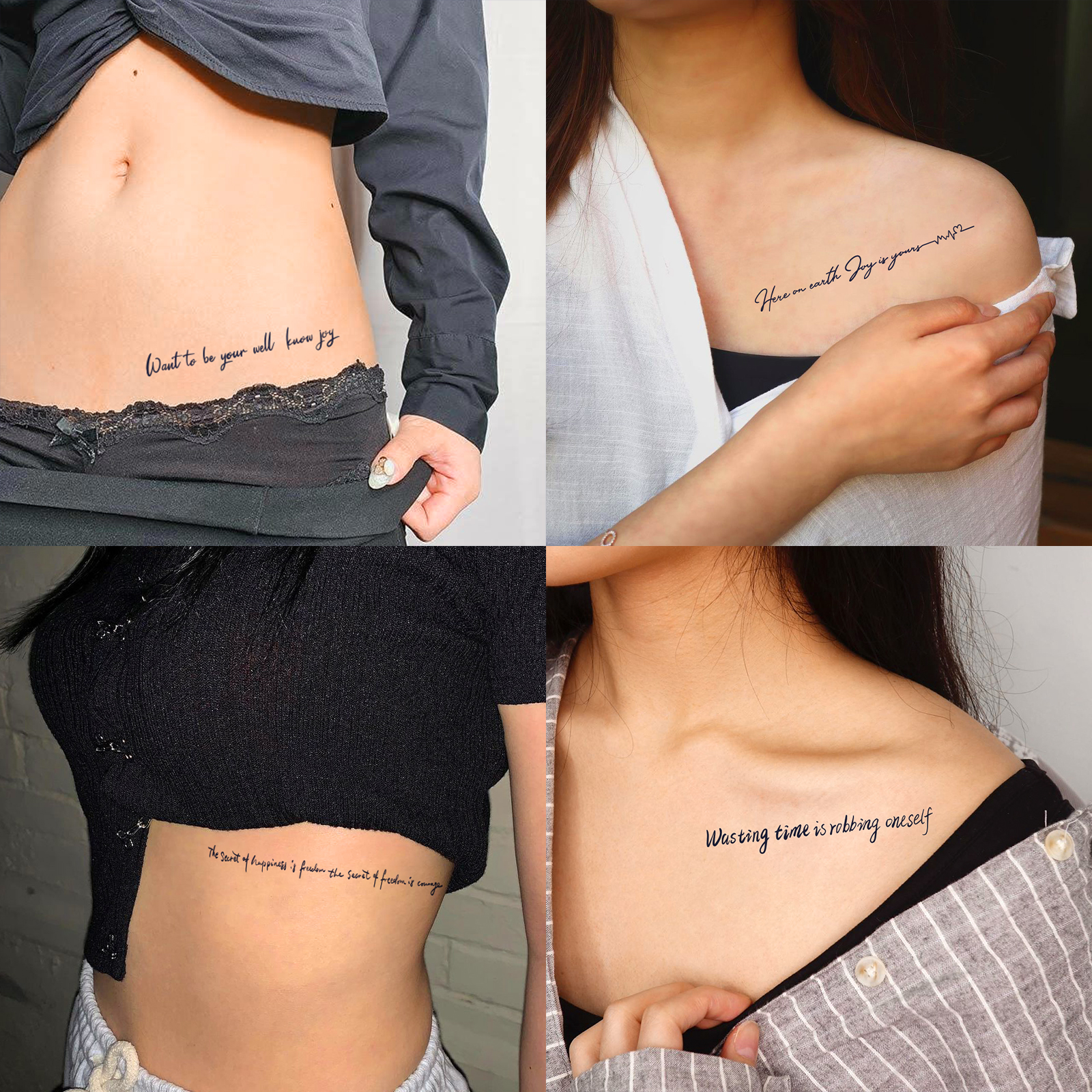 10 Sheets Creative Sketch Drawing Temporary Tattoo Flowers Butterfly Dandelion Daisy Letters Sticker Waterproof Body Art 스티커