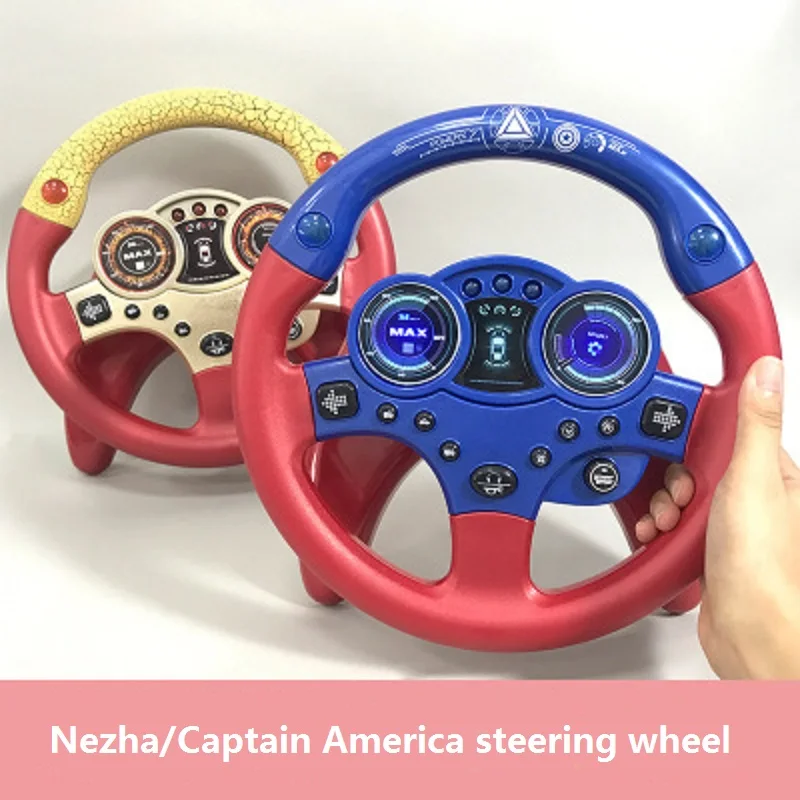 Toy Car Wheel Kids Baby Interactive Toys Children Steering Wheel With Light Sound Simulation Driving Car Toy Education Toy Gift