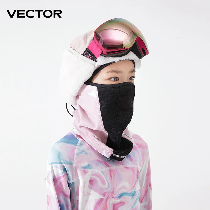 VECTOR Trẻ Mùa Đông Đi Xe Đạp Mặt Nạ Nỉ Giữ Nhiệt Giữ Ấm Chống Gió Đi Xe Đạp Mặt Nạ Balo Mặt Nạ Trượt Tuyết Câu Cá Trượt Tuyết Nón