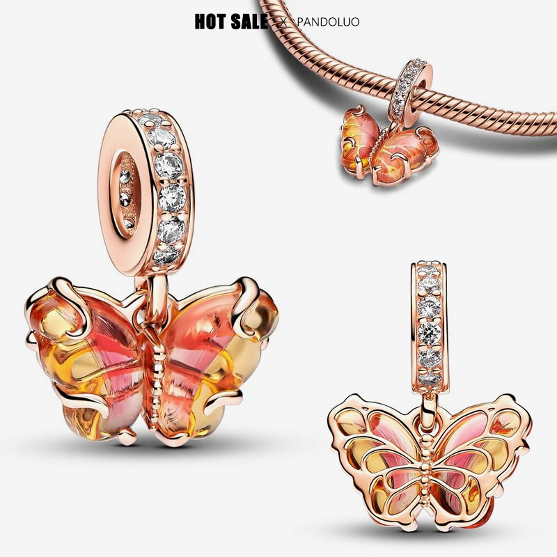 925 argent luciole papillon éléphant grenouille perles breloque Fit Pandach Original Bracelets à bricoler soi-même fête mode cadeaux d'anniversaire bijoux