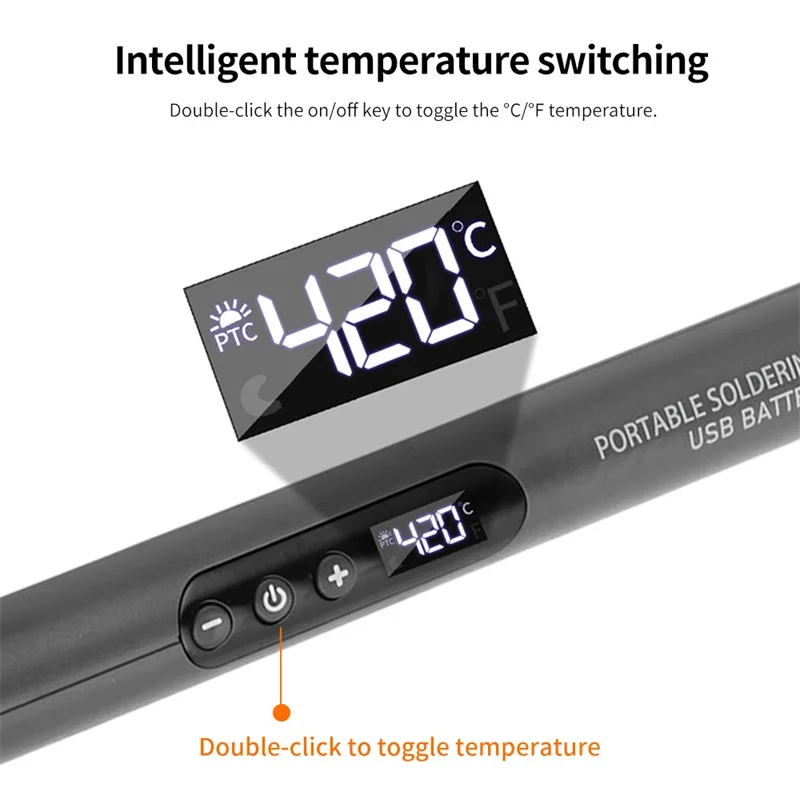 USB Soldering Iron Set Mini Digital Electric Soldering Iron Kit Type-C Interface Adjustable Temperature Solder Welding Iron Tool