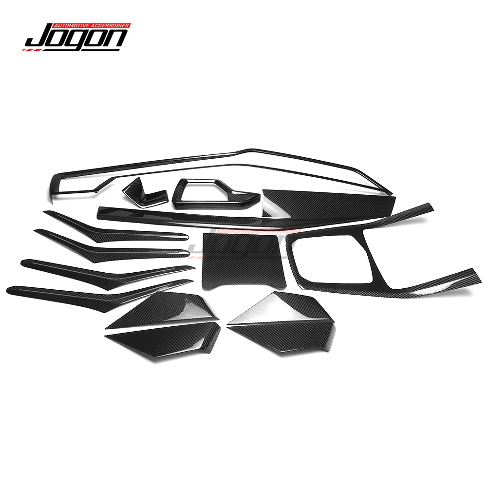 13 buah instrumen dalam mobil karbon, kotak penyimpanan kontrol pusat pemindah gigi penutup pintu Trim untuk BMW X5 G05 2023 2024 2025