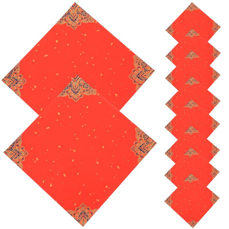 Papel de arroz Xuan de 20 piezas, papel de caligrafía china, pintura de papel rojo Sumi, papel de caligrafía para caligrafía de fiesta de Año Nuevo Chino