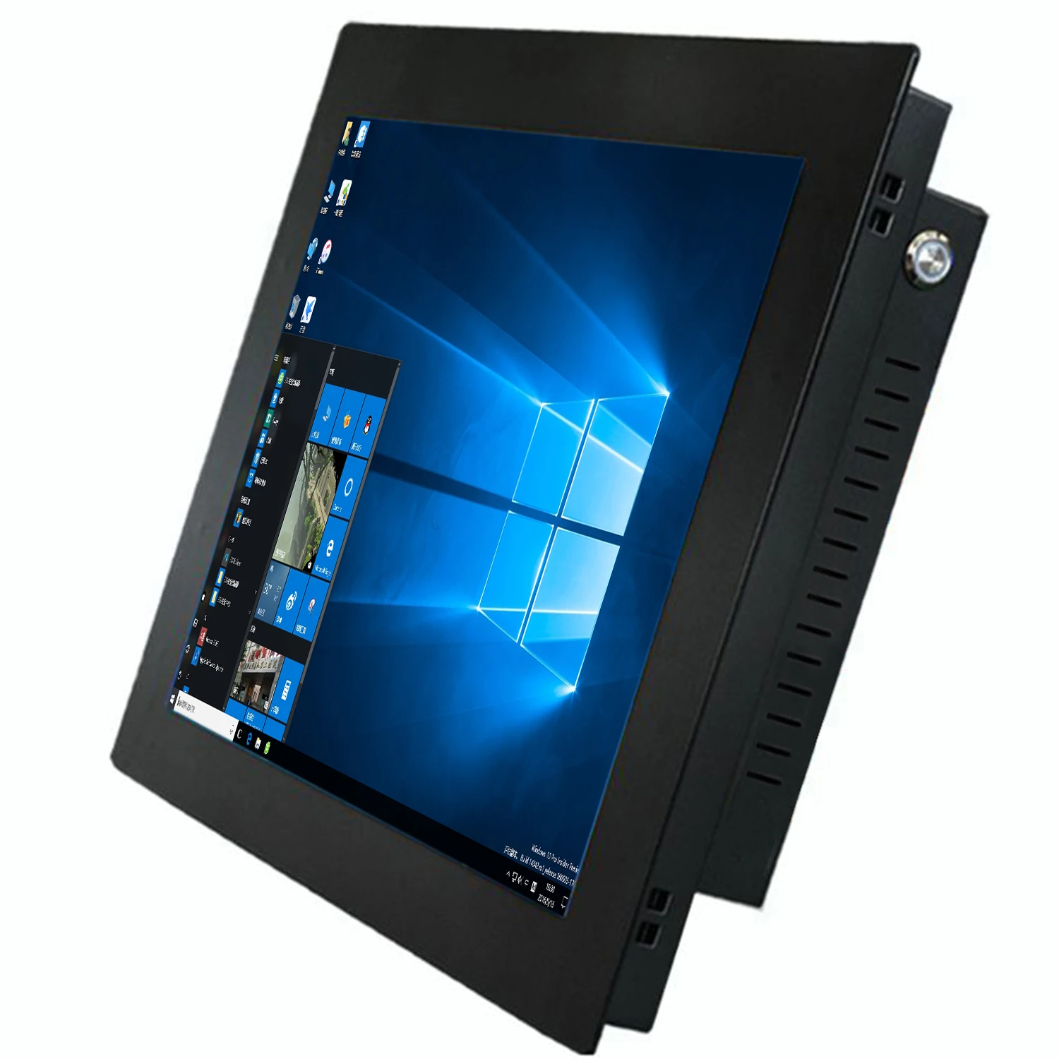Computadora de panel industrial de 14 15,6 y 17,3 pulgadas con pantalla táctil resistiva, pc todo en uno, wifi incorporado, rs232 com win10 pro 1366*768