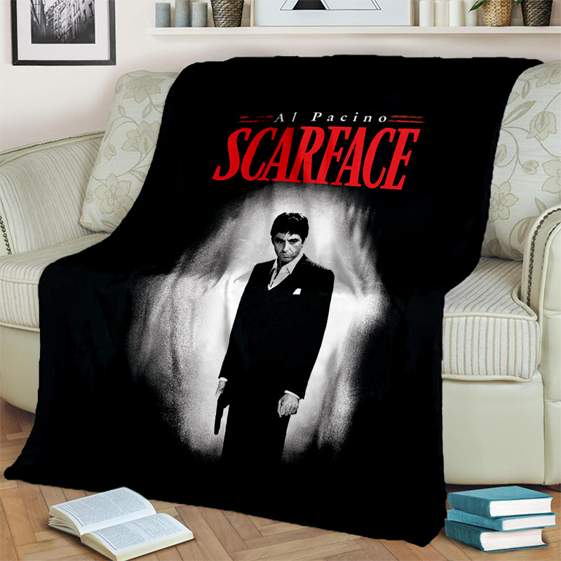 3D cetak film Scarface Tony HD selimut, selimut lempar lembut untuk rumah kamar tidur Sofa piknik perjalanan kantor selimut penutup anak-anak