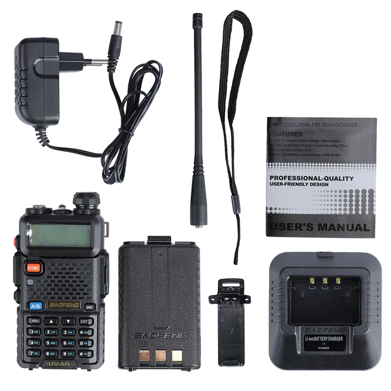 Original Baofeng 5W/8W UV5R Walkie Talkie Dual Band 136-174Mhz 400-520Mhz Portable BF UV-5R Two Way Radio Pofung HF Transceiver