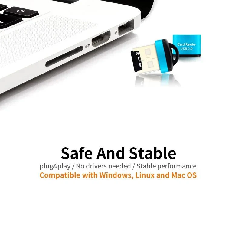 USB 2.0 SD TF Card Reader Portable Mini Mobile Phone SIM Memory High Speed Adapter For Computer Laptop Notebooks Flash Drive