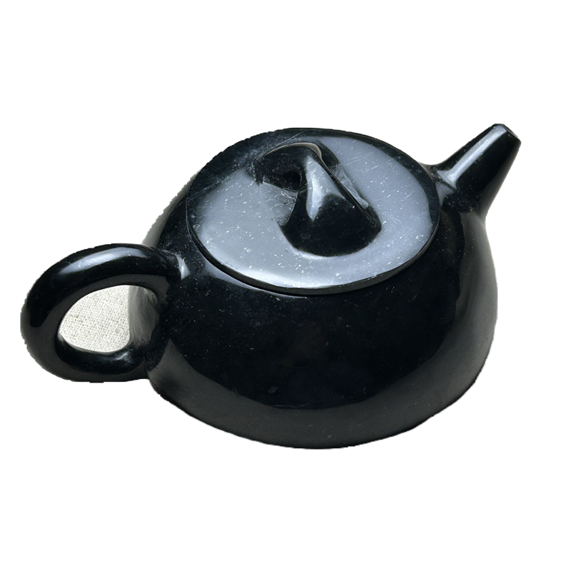 Juego de té de Jade verde oscuro, tetera de Jade, taza de agua de Jade oscuro