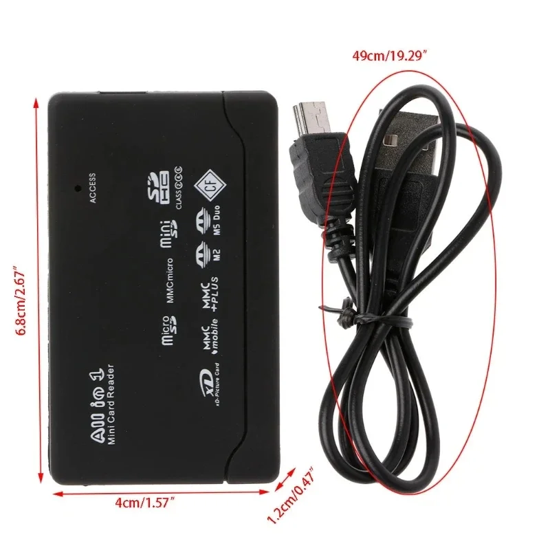 For 21Kinds Of Memory Card Reader For USB External Mini Read And For Write Flash Memory Card Dropshipping