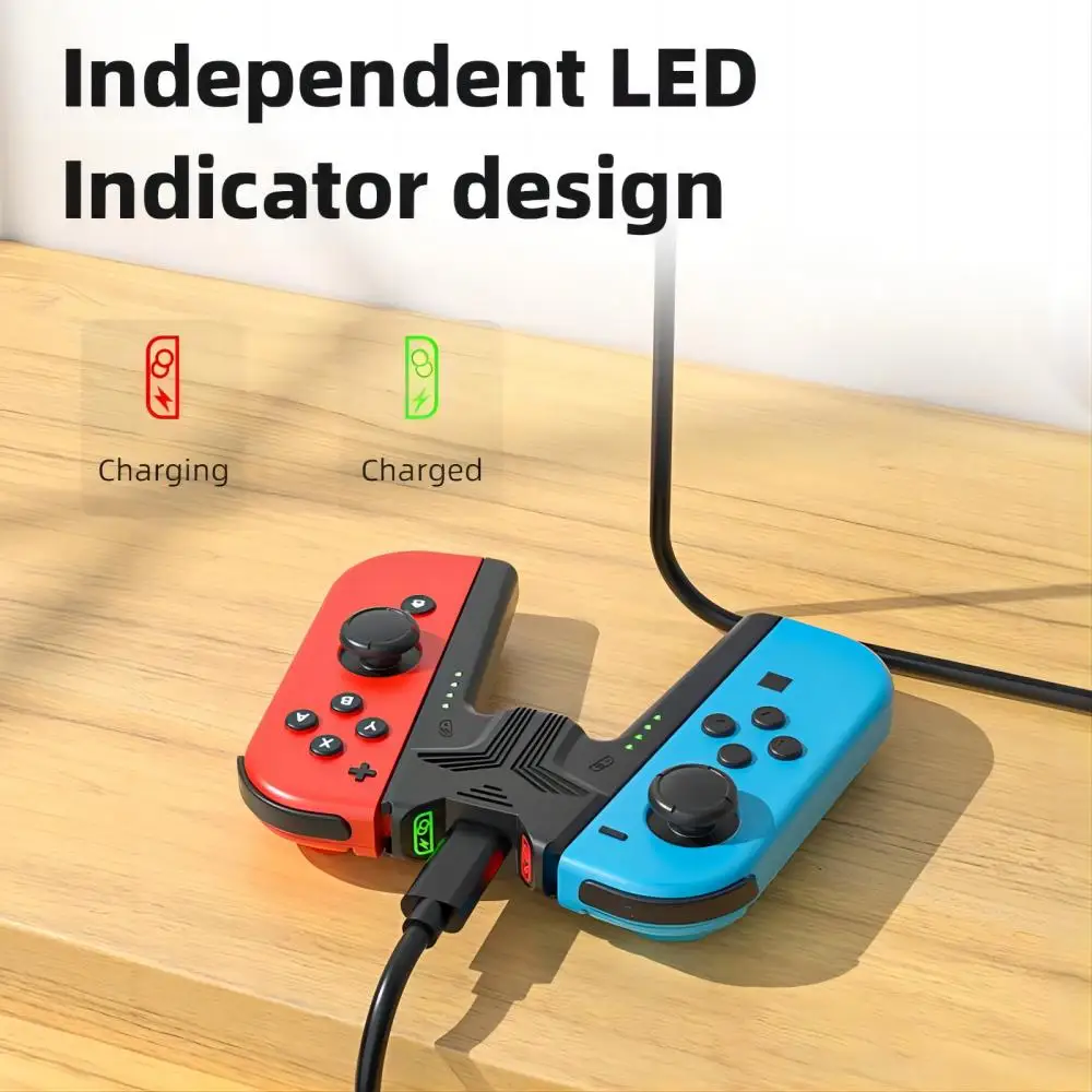 Uchwyt do ładowania kontrolera Switch 2/1, lewy i prawy, możliwość gry podczas ładowania, uchwyt na kontroler Joy-Con NS2.
