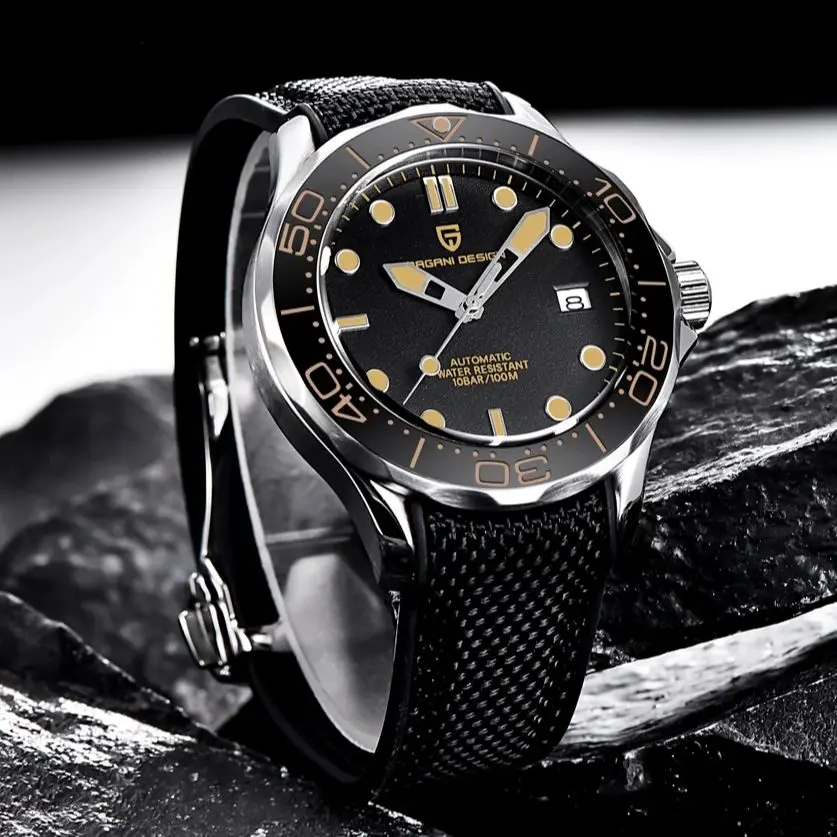 パガーニ-男性用機械式腕時計,高級自動巻き時計,耐水性,サファイア,nh35a,007,新品,2024