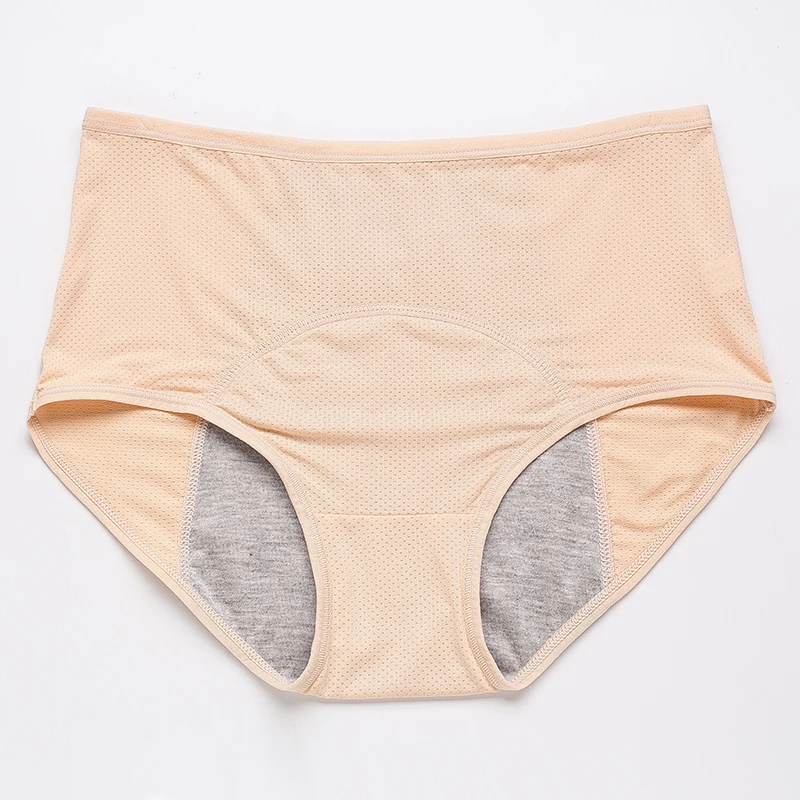 หลังคลอด PLUS ขนาดกางเกงคลาสสิก LeakProof ผู้หญิงประจําเดือน Breathable Fast ดูดซับเอวสูงหญิงชุดชั้นในระยะเวลา