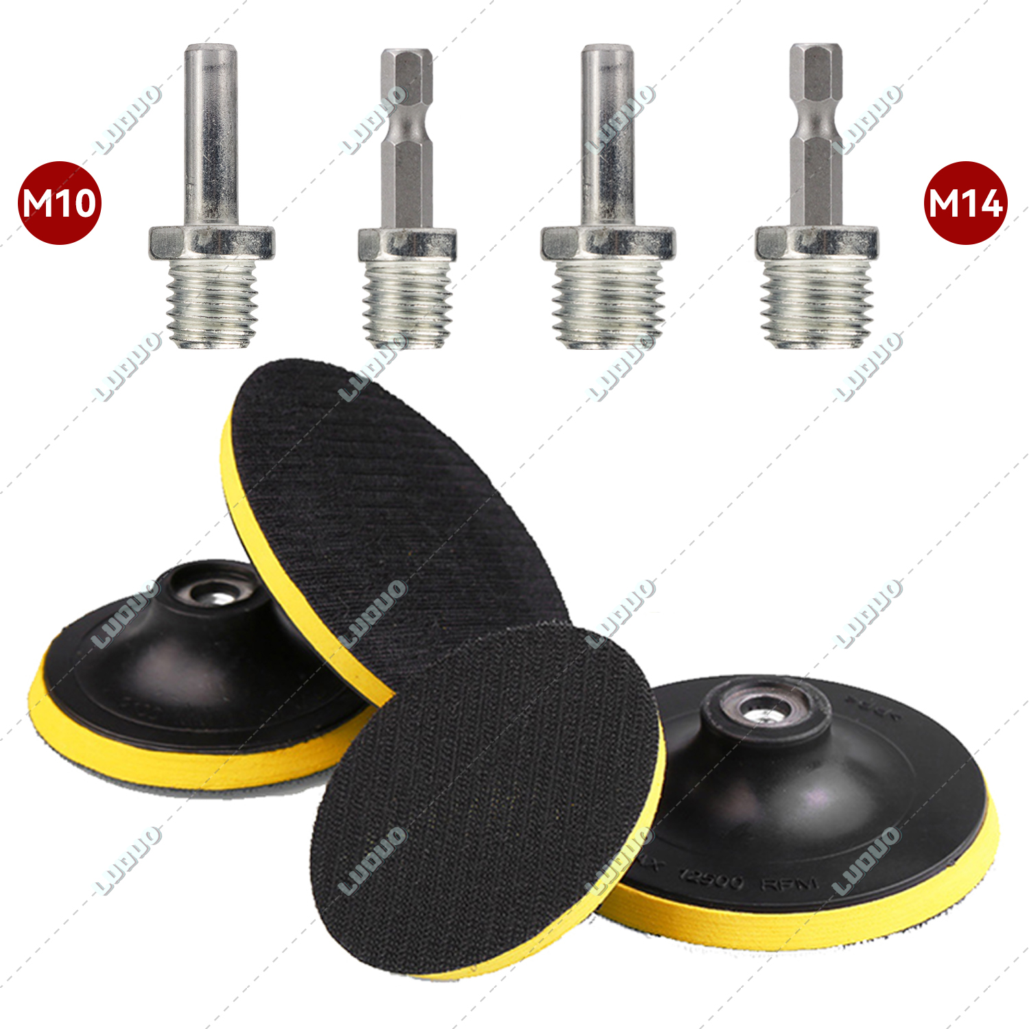 2-7 Inch Lưng Đệm Phồng Miếng Lót Xe Máy Đánh Bóng Bonnet Máy Mài Góc Bánh Xe Nhám Giấy Đĩa Tự Động Máy Đánh Bóng Dụng Cụ tự Dính