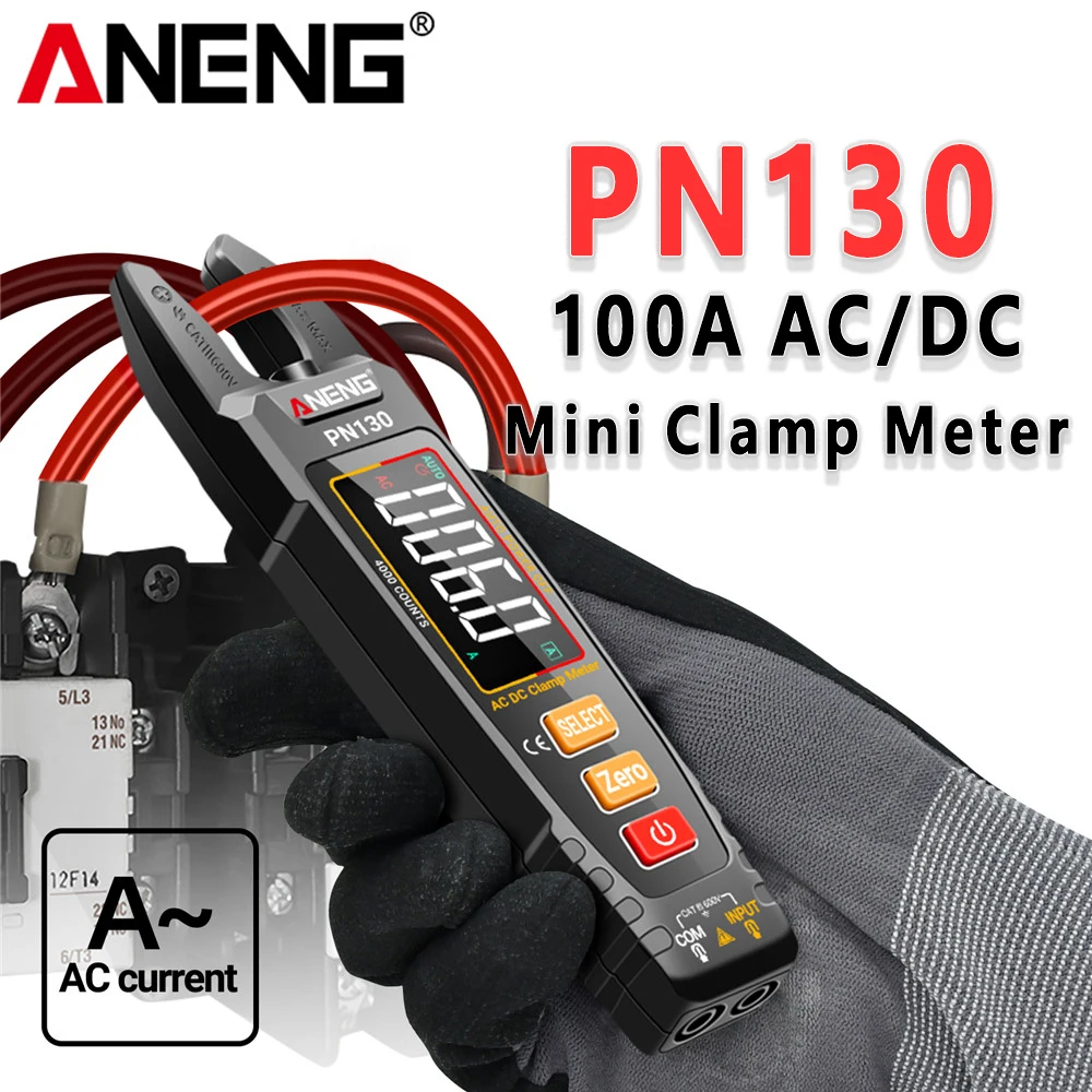 ANENG PN130/PN129 multímetro Digital inteligente medidor de abrazadera 4000 recuentos voltaje CA/CC corriente capacitancia portátil resistencia T