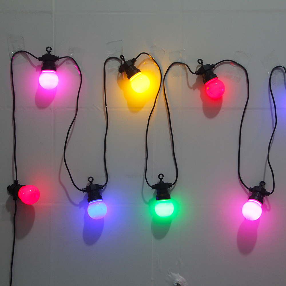 Guirnalda de luces LED con forma de globo, 8M/13M/24M, Hada navideña de calle, adorno Led para exteriores, jardín, patio trasero, fiesta, decoración de Patio