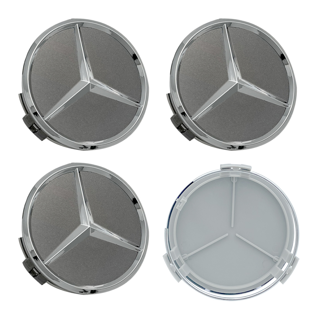 4 Uds 75mm tapas centrales de rueda de coche llantas tapas de cubo para Mercedes Benz W204 205 A B C E S CLA CLK ML GLK GLA GLB GLC CLAS Accesorios