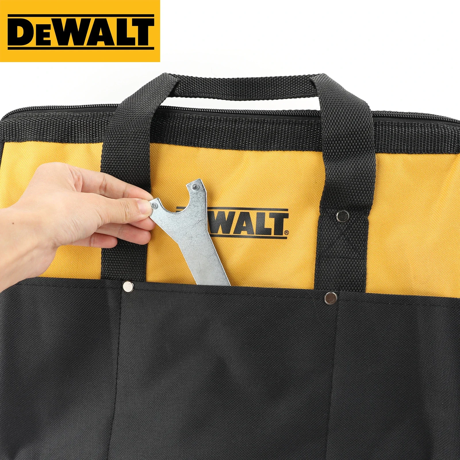 DEWALT kit de herramientas multifuncional, llave eléctrica, destornillador, accesorios de hardware de metal, herramienta de almacenamiento duradera, bolso