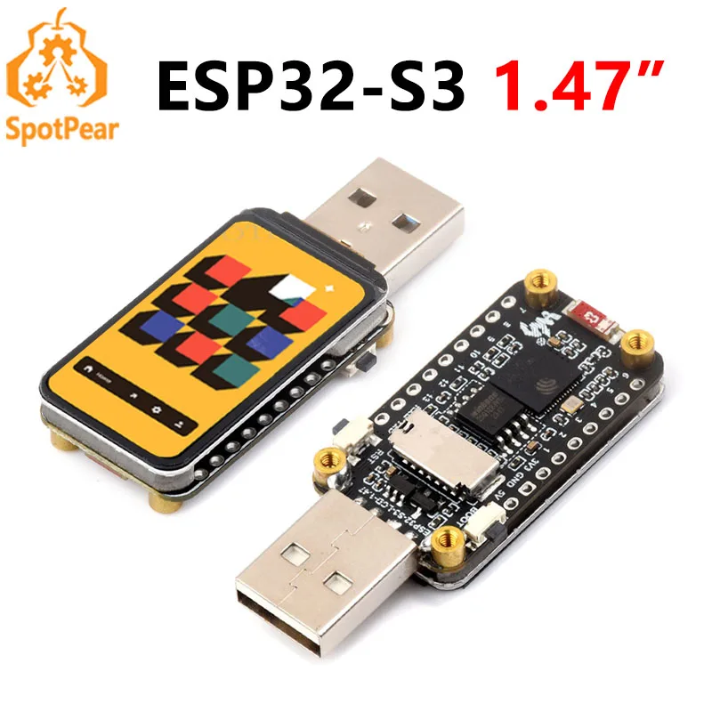 Waveshare ESP32-S3 1,47-дюймовый ЖК-экран 172×320 поддерживает Wi-Fi и Bluetooth ESP32-S3-LCD-1.47 RGB цветной светодиод